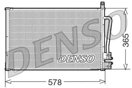 Радіатор кондиціонера FORD Fiesta 02-09, Fusion 02-12; MAZDA 2 DY 03-07 для DENSO DCN10008 фото товару