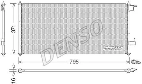 Радіатор кондиціонера FORD Connect 02-13 для Ford DENSO DCN10030 фото товару