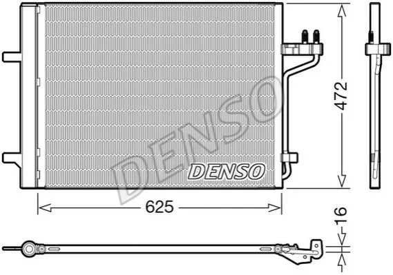 <strong>Конденсер кондиціонера DENSO DCN10047 (фото 1)</strong>
