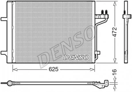Конденсер кондиціонера для Ford DENSO DCN10047 фото товару