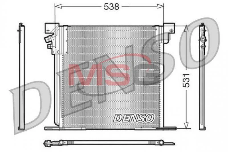 <strong>Радіатор кондиціонера MERCEDES-BENZ Vito W638 96-03 DENSO DCN17030 (фото 1)</strong>