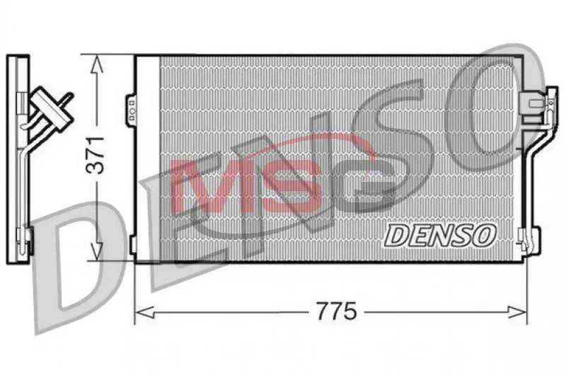 <strong>Радіатор кондиціонера MERCEDES-BENZ Vito W639 03-14 DENSO DCN17050 (фото 1)</strong>