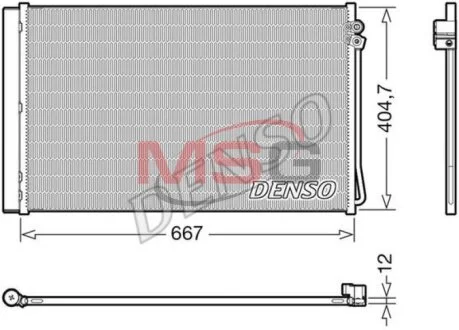 Радіатор кондиціонера для Mercedes DENSO DCN17062 фото товару