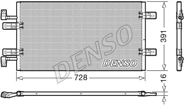 <strong>Радіатор кондиціонера 2.0DCI 16V, 2.5DCI 16V RENAULT Trafic 00-14; OPEL Vivaro 01-14 DENSO DCN20019 (фото 1)</strong>