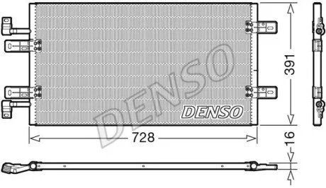Радіатор кондиціонера 2.0DCI 16V, 2.5DCI 16V RENAULT Trafic 00-14; OPEL Vivaro 01-14 для Renault, Opel, Nissan DENSO DCN20019 фото товару