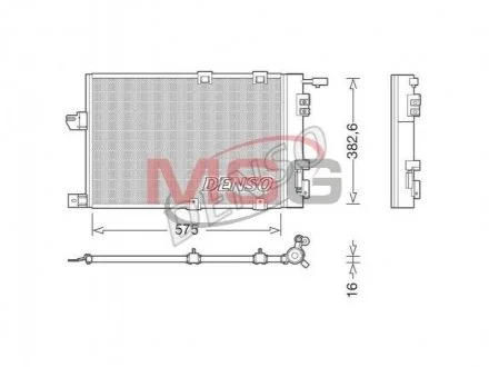 Конденсер кондиціонера для Opel, Vauxhall, Chevrolet DENSO DCN20038 фото товару