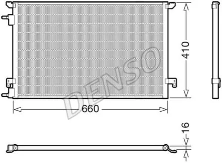 Конденсер кондиціонера для Vauxhall, Opel, Fiat DENSO DCN20045 фото товару