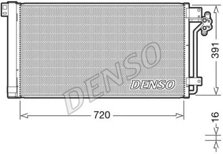 Радiатор кондицiонера для DENSO DCN32020 фото товару