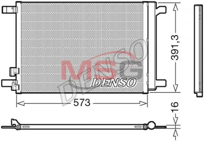 <strong>Конденсер кондиціонера DENSO DCN32066 (фото 1)</strong>