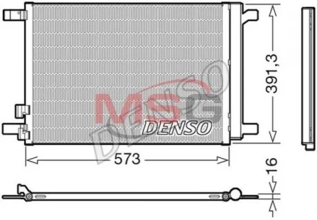 Конденсер кондиціонера для Seat, Audi, Skoda, Volkswagen DENSO DCN32066 фото товару