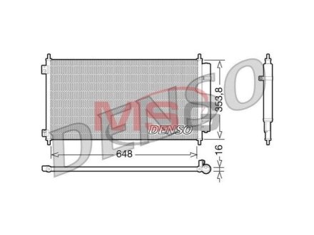 Радиатор кондиционера (Конденсатор) DENSO DCN40010 фото товара