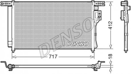 Конденсер кондиционера DENSO DCN41008 (фото 1)