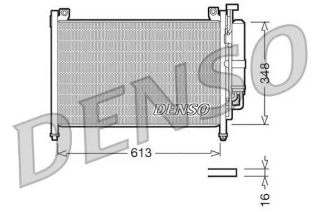 Радіатор кондиціонера MAZDA 2 DE 07-14 для DENSO DCN44002 фото товару