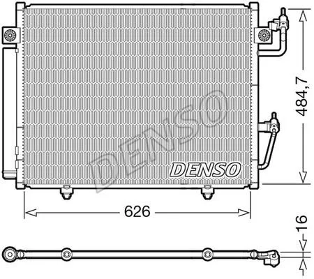 <strong>Радіатор кондиціонера 3.2DI-D 16V, 3.8MPI 24V MITSUBISHI Pajero 07-21 DENSO DCN45009 (фото 1)</strong>