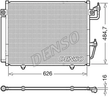 Радіатор кондиціонера 3.2DI-D 16V, 3.8MPI 24V MITSUBISHI Pajero 07-21 для DENSO DCN45009 фото товара