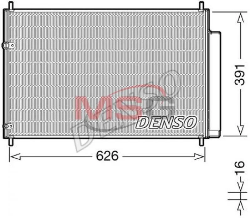 <strong>Радіатор кондиціонера (Конденсатор) DENSO DCN50041 (фото 1)</strong>