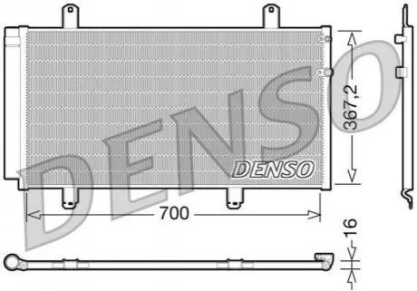 Конденсер кондиціонера для Toyota, Lexus DENSO DCN51004 фото товару