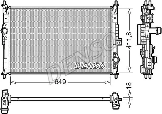 <strong>Радіатор охолоджування DENSO DRM21103 (фото 1)</strong>