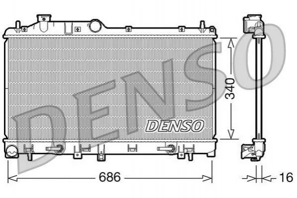 <strong>Радіатор охолоджування DENSO DRM36009 (фото 1)</strong>