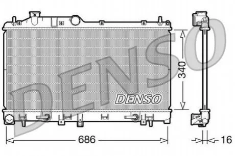 Радіатор охолоджування для Subaru DENSO DRM36009 фото товару