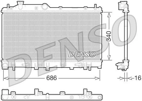 <strong>Радиатор охлаждения двигуна DENSO DRM36015 (фото 1)</strong>