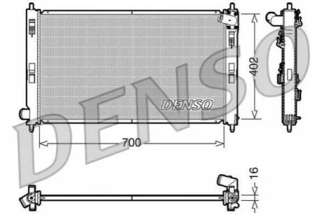 Конденсер для Mitsubishi, Peugeot, Citroen DENSO DRM45023 фото товару