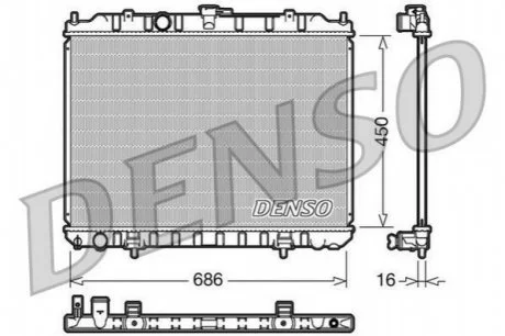 Радіатор охолоджування для DENSO DRM46004 фото товару