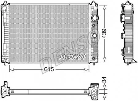Радіатор охолоджування для DENSO DRM46045 фото товару