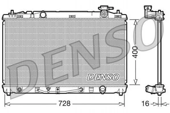 <strong>Радиатор охлаждения двигуна DENSO DRM50042 (фото 1)</strong>
