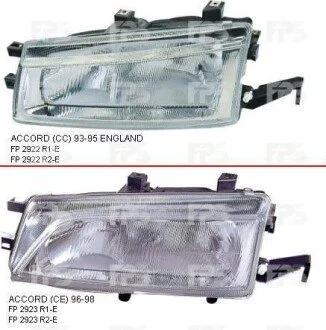 Фара передня для Honda DEPO FP 2922 R2-E фото товару