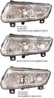 Фара протитуманна для Volkswagen DEPO FP 7415 H1-E фото товару