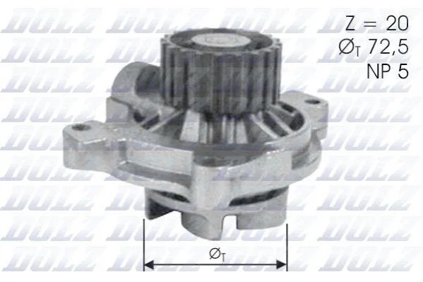 <strong>Насос системи охолодження DOLZ A180 (фото 1)</strong>