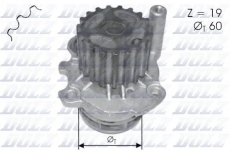Водяний насос AUDI A2 (8Z0) / SEAT AROSA (6H) / SK для DOLZ A-196 фото товару