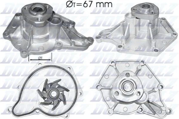 <strong>Насос водяний AUDI A4 A6 A8 Q7 / VW Phaeton (3D2) DOLZ A-213 (фото 1)</strong>