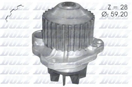 Водяний насос для DOLZ C123 фото товару