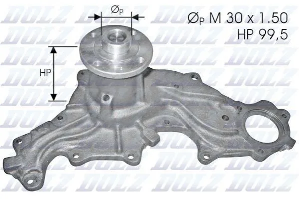 <strong>FORD Помпа воды Sierra V6 2.0,2.3,2.8 84- DOLZ F-120 (фото 1)</strong>