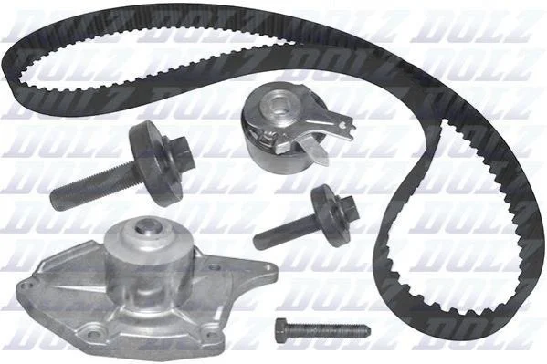 <strong>RENAULT К-т ГРМ (помпа + ремень + ролик + крепеж) CLIO II 1.5 dCi 03-05, KANGOO 1.5 dCi 02-, MEGANE II 1.5 dCi 04-06 DOLZ KD003 (фото 1)</strong>