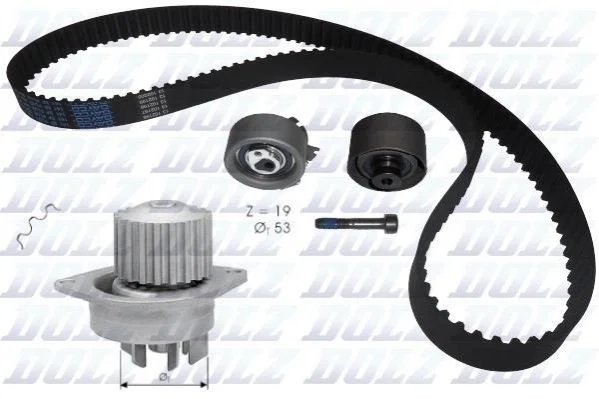 <strong>CITROEN К-т ГРМ (помпа + ремень + 2 ролика + крепеж) C3 I 1.6 02-10, PEUGEOT 106 II 1.6 96-04, 307 1.6 02-08 DOLZ KD042 (фото 1)</strong>