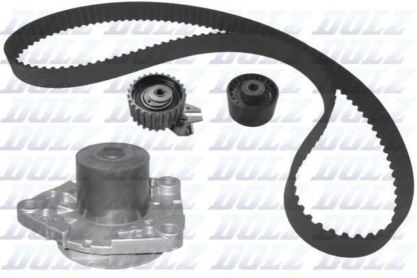 <strong>FIAT К-кт ГРМ (помпа+ремень + 2шт. ролика) STILO 1.9 JTD 03-06, ALFA ROMEO 156 1.9 JTD 02-04 DOLZ KD084 (фото 1)</strong>