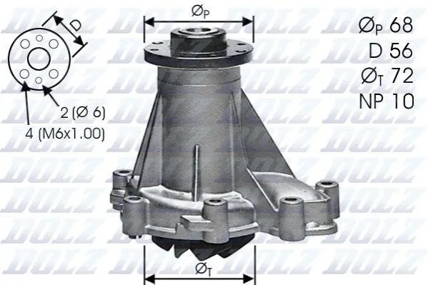 <strong>Насос системи охолодження DOLZ M276 (фото 1)</strong>