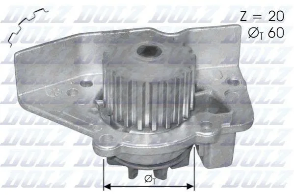 <strong>Насос системи охолодження DOLZ N406 (фото 1)</strong>