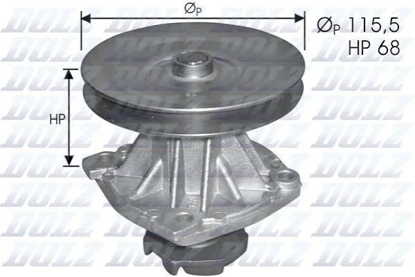 <strong>FIAT Помпа воды Regata,Ritmo,Uno 83- DOLZ S-135 (фото 1)</strong>