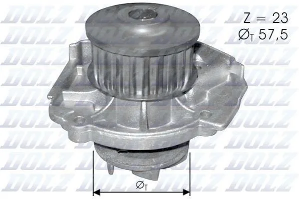 <strong>FIAT Помпа воды Punto 1.2I 16V 97- DOLZ S-219 (фото 1)</strong>