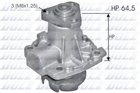 FIAT Помпа воды Sedici 06-,Suzuki Grand Vitara 05-,Swift,SX4 05- для DOLZ S-248 фото товару