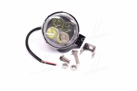 Фара LED кругла 12W, 4 лампи, вузький промінь <ДК> для Дорожня карта DK B2-12W-B фото товару