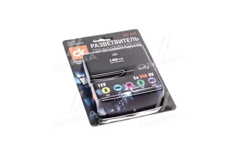 Розгалужувач прикурювача, 2в1+2 USB, 1000mA, подовжувач, LED індикатор, <ДК> для Дорожня карта WF-023 фото товару