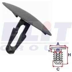 Кліпса в мотор.отсеке (к-т:10 шт) размер:A = 29,6mm/B = 5,8mm/C = 7,6mm/d = 7,1mm ELIT R B22119 фото товару