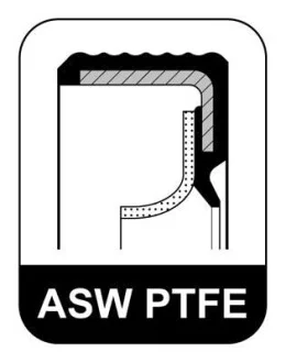 Сальник колінчатого вала RWDR 48 x 76,2 x 10,3 ASW S PTFE / ACM для ELRING 942.990 фото товару