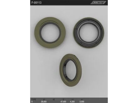 Сальник 28,00/47,00*4,20/5,00 тип 9 для EMMETEC F00113 фото товару