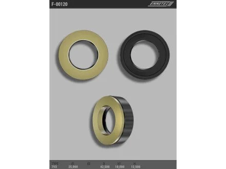 Сальник 25,00/42,50*10,00/12,50 тип 7V3 для EMMETEC F00120 фото товару